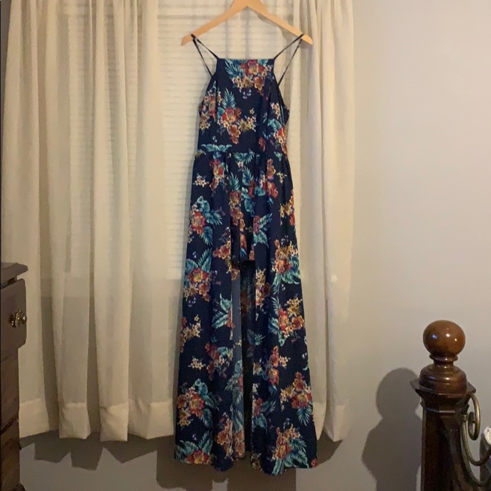 Floral romper with skirt